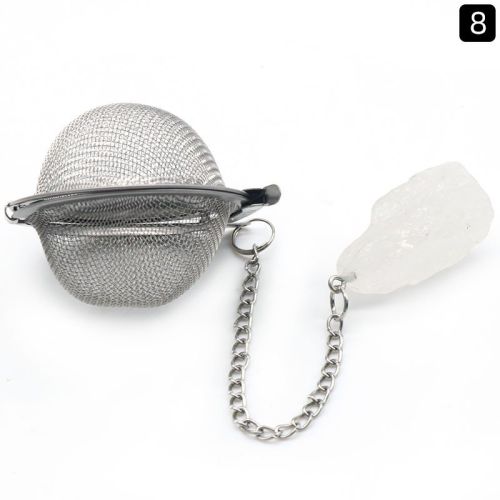 Natural Raw Gemstone Filter Ball Stew Ingredients Ball Stainless Steel Tea Filter Kitchen Gadgets