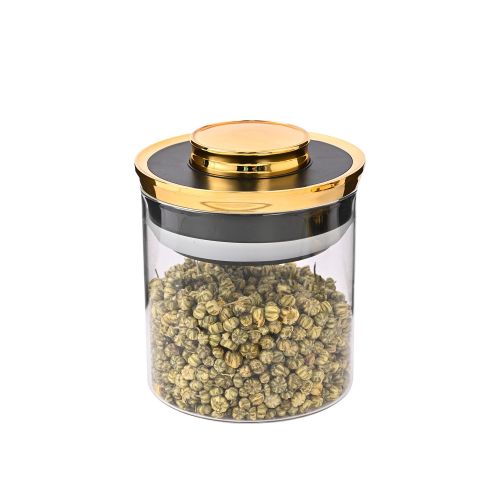 Ginkgo Leaf Household Food Tea Glass Sealed Can